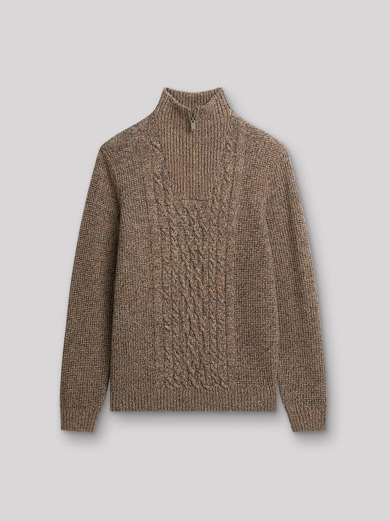 Pull col montant zippé