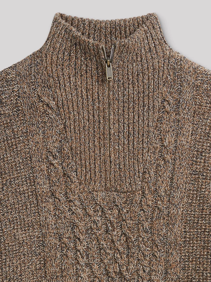 Pull col montant zippé