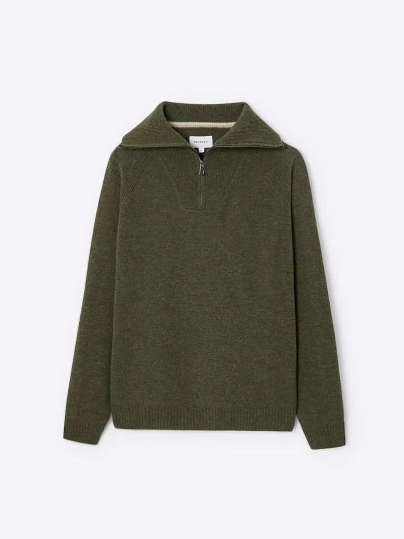 Pull col cheminée en laine lambswool
