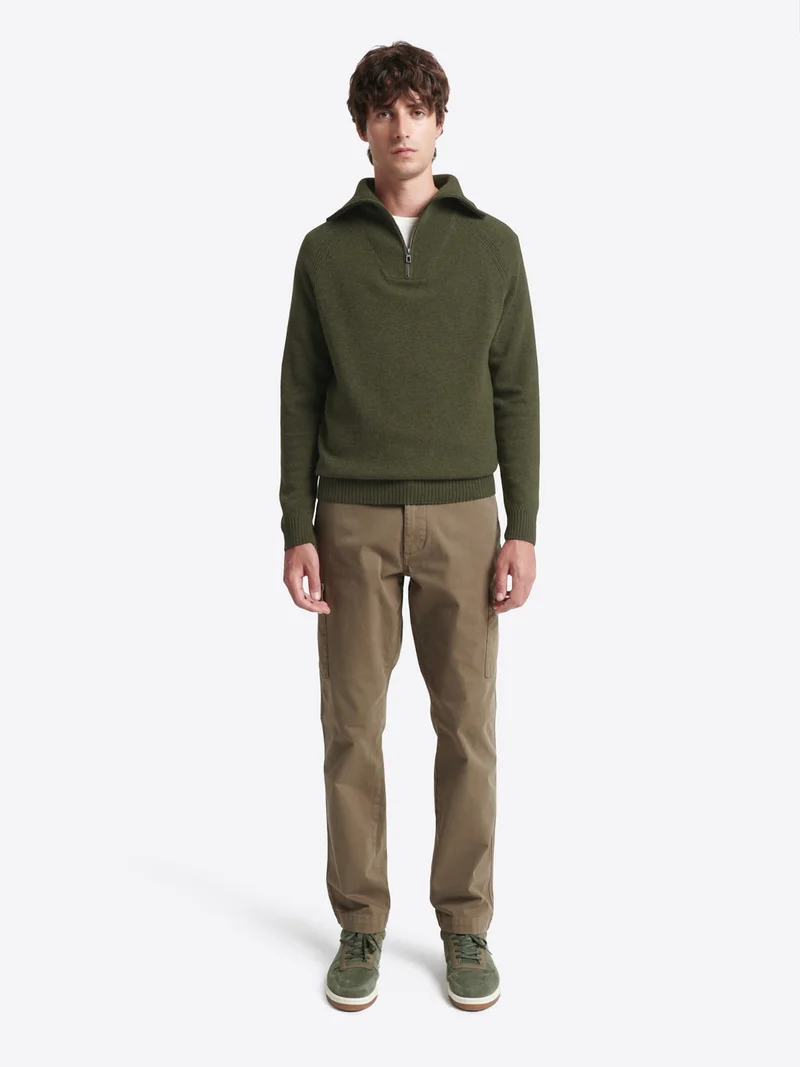 Pull col cheminée en laine lambswool