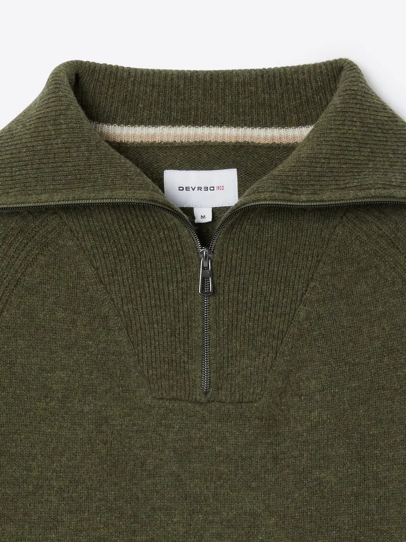 Pull col cheminée en laine lambswool