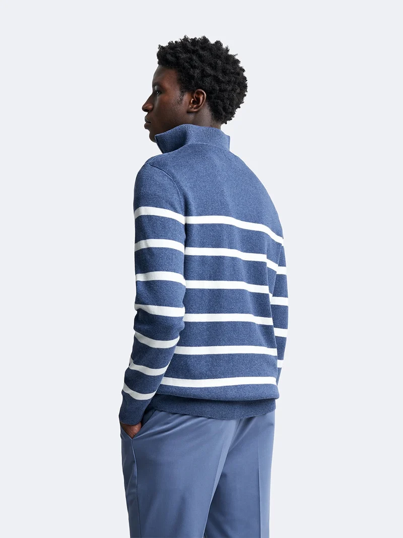 Pull col cheminée en coton
