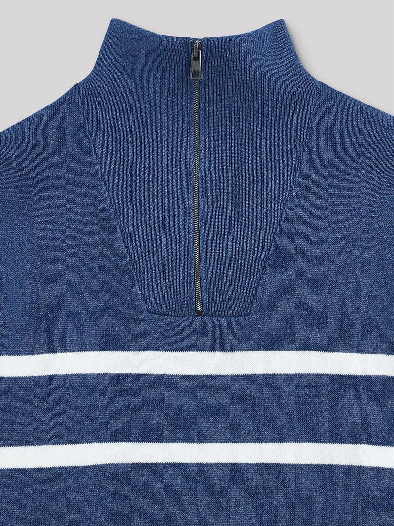 Pull col cheminée en coton