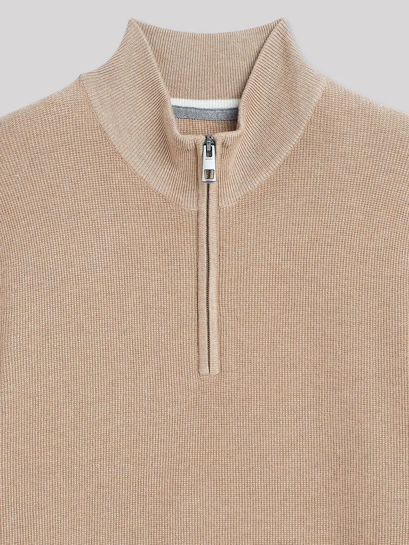 Pull col cheminée zippé en viscose bio