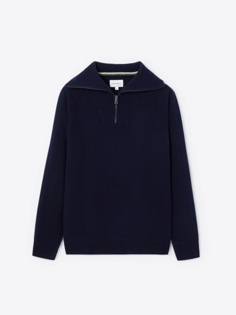 Pull col cheminée en laine lambswool