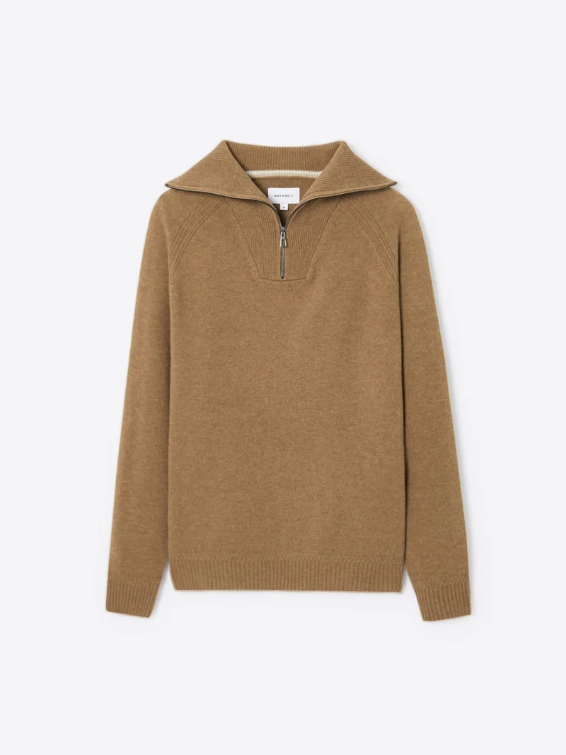Pull col cheminée en laine lambswool