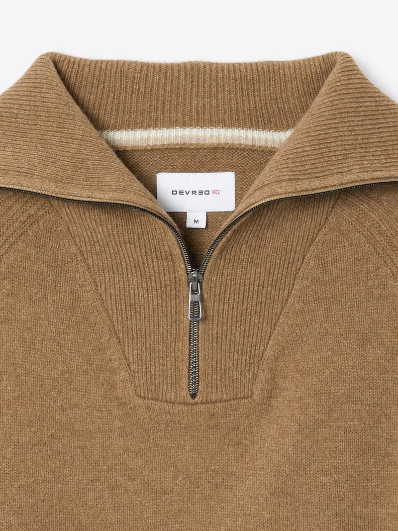 Pull col cheminée en laine lambswool