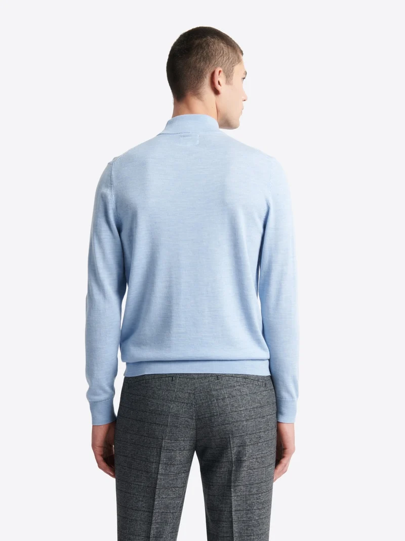Pull à col cheminée 100% laine mérinos