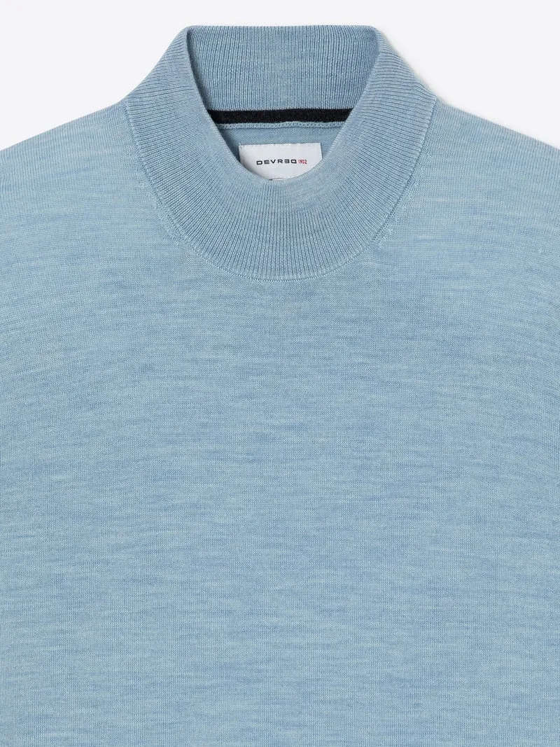Pull à col cheminée 100% laine mérinos