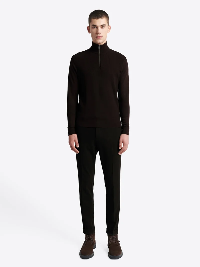 Pull à col cheminée en viscose certifiée