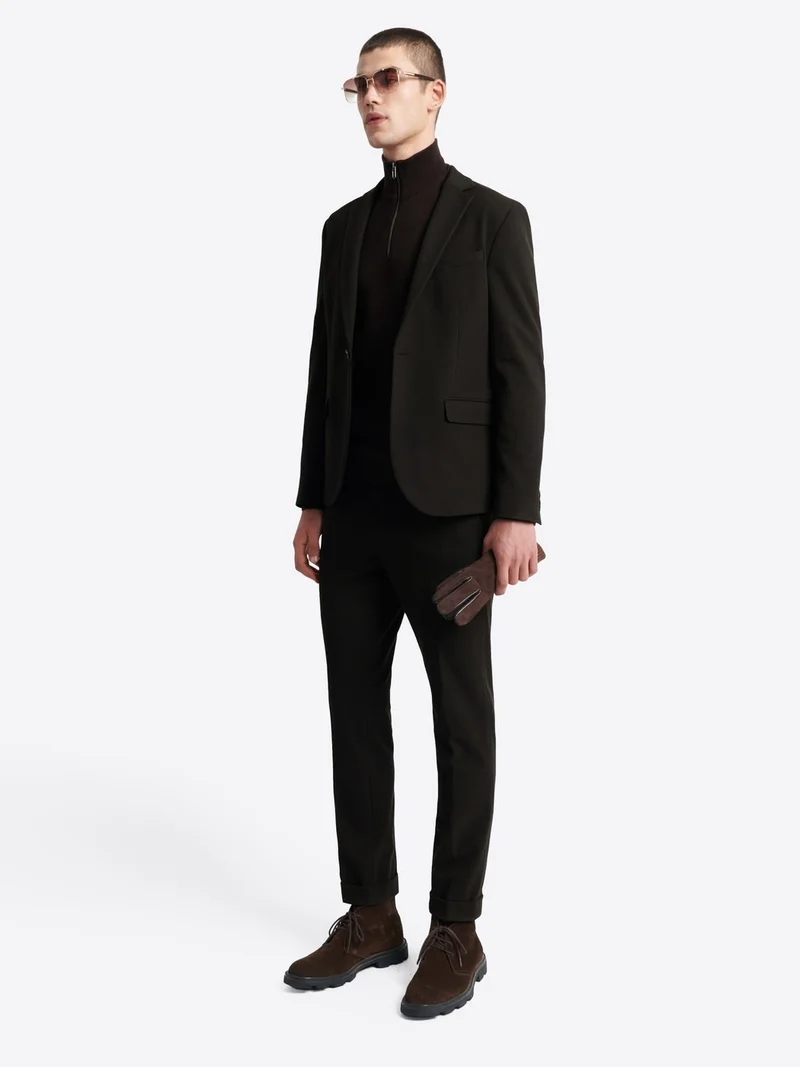 Pull à col cheminée en viscose certifiée