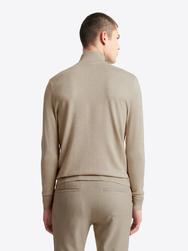 Pull à col cheminée en viscose certifiée