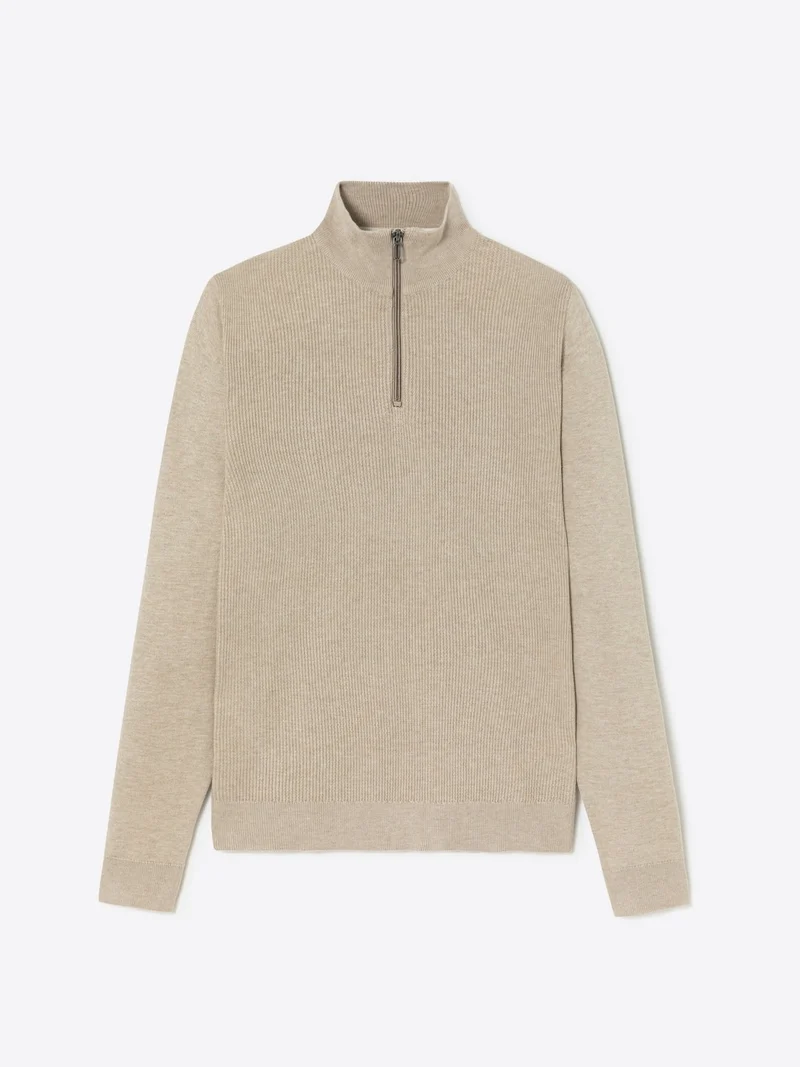 Pull à col cheminée en viscose certifiée