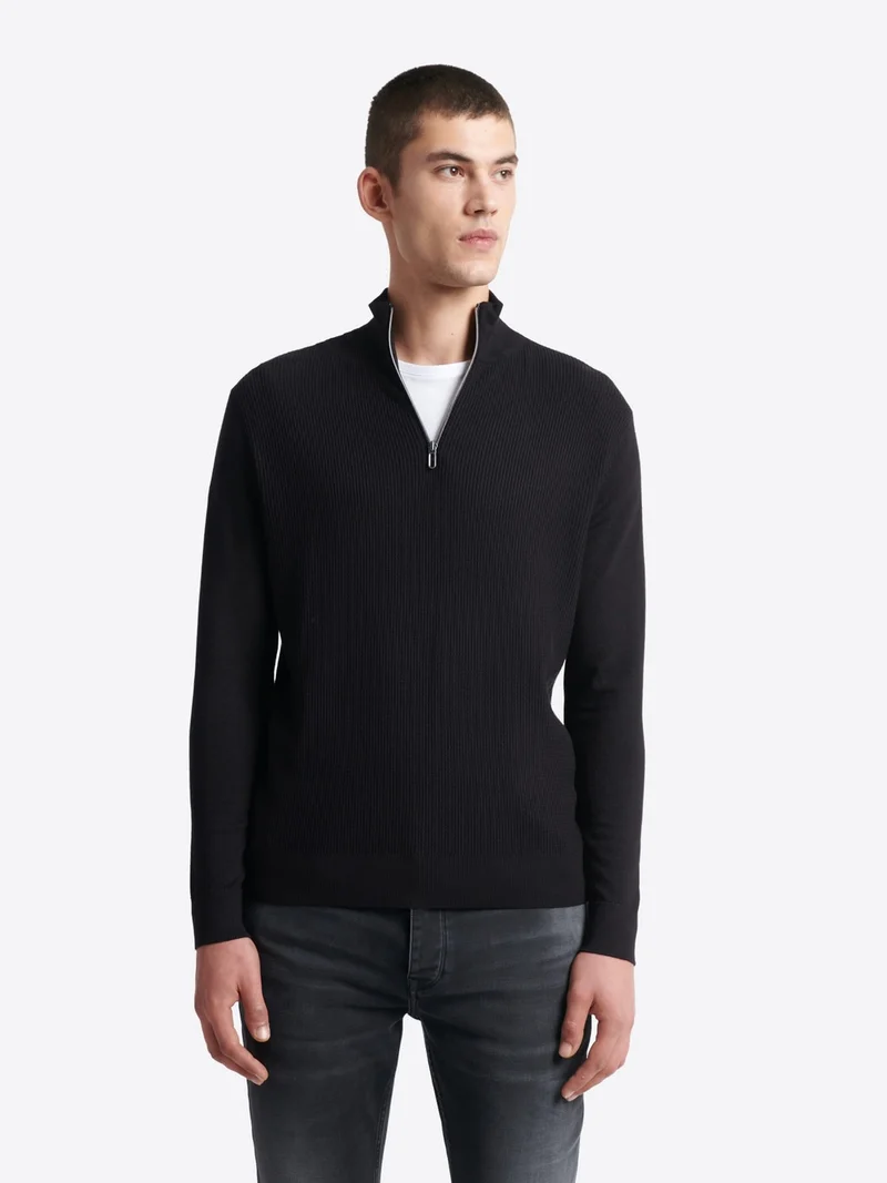 Pull à col cheminée en viscose certifiée