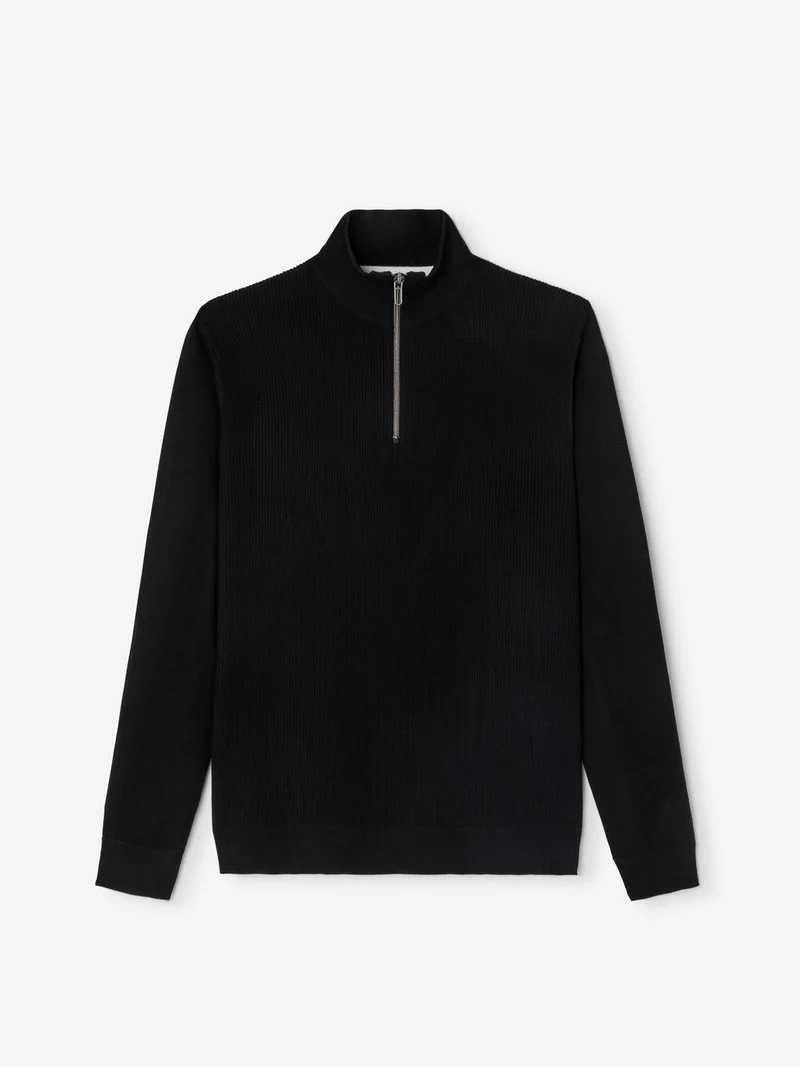 Pull à col cheminée en viscose certifiée