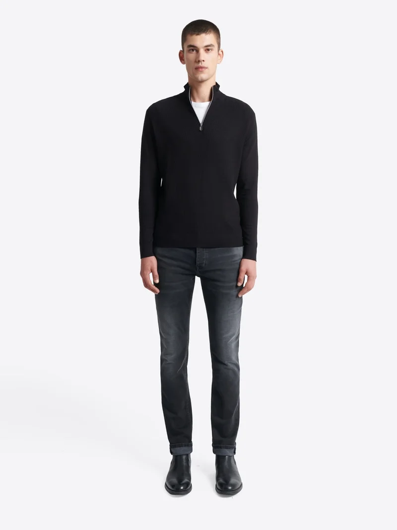 Pull à col cheminée en viscose certifiée