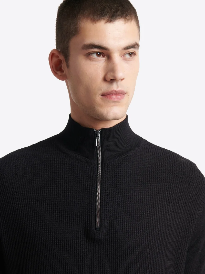 Pull à col cheminée en viscose certifiée