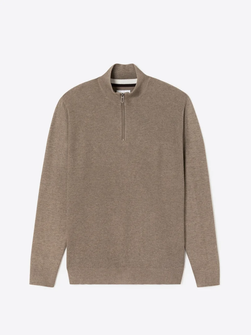 Pull à col cheminée en viscose certifiée