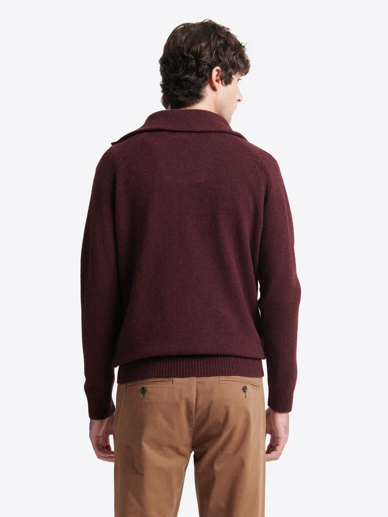 Pull col cheminée en laine lambswool