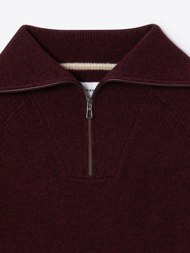 Pull col cheminée en laine lambswool