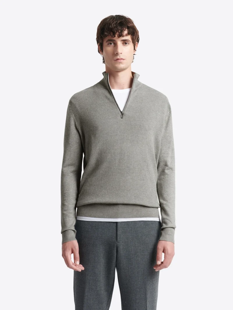 Pull à col cheminée en viscose certifiée