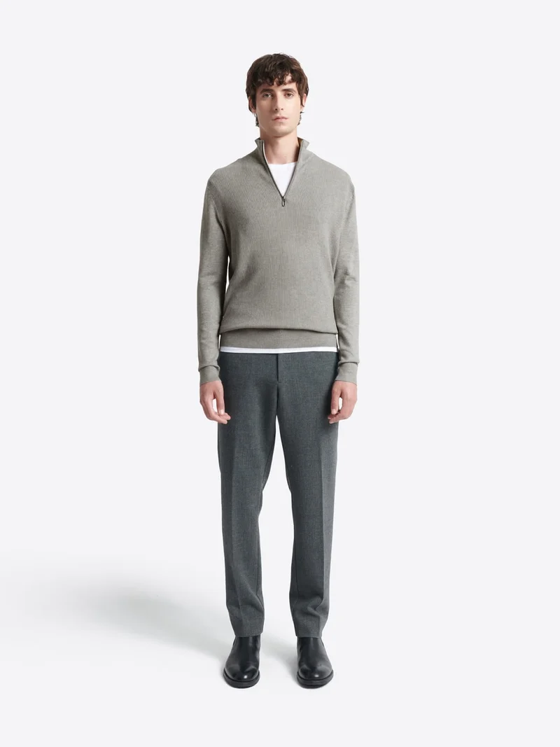 Pull à col cheminée en viscose certifiée