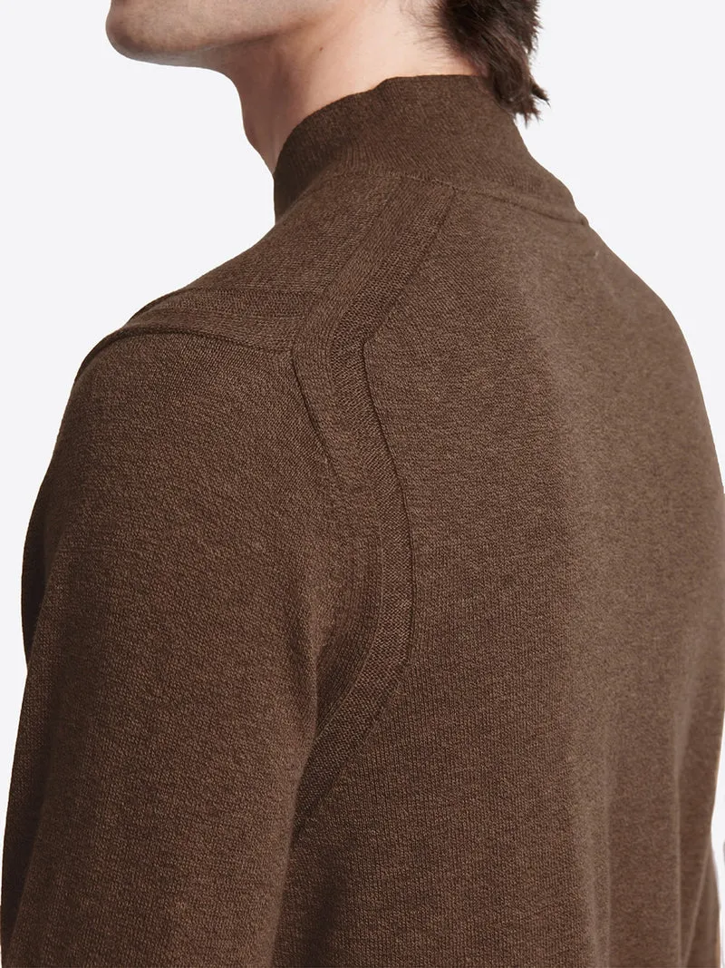 Pull à col cheminée en coton mélangé
