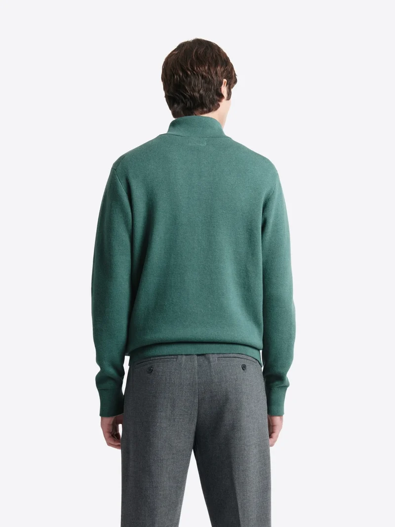 Pull col montant en coton cachemire