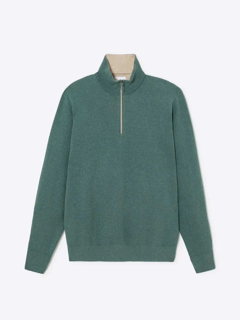 Pull col montant en coton cachemire