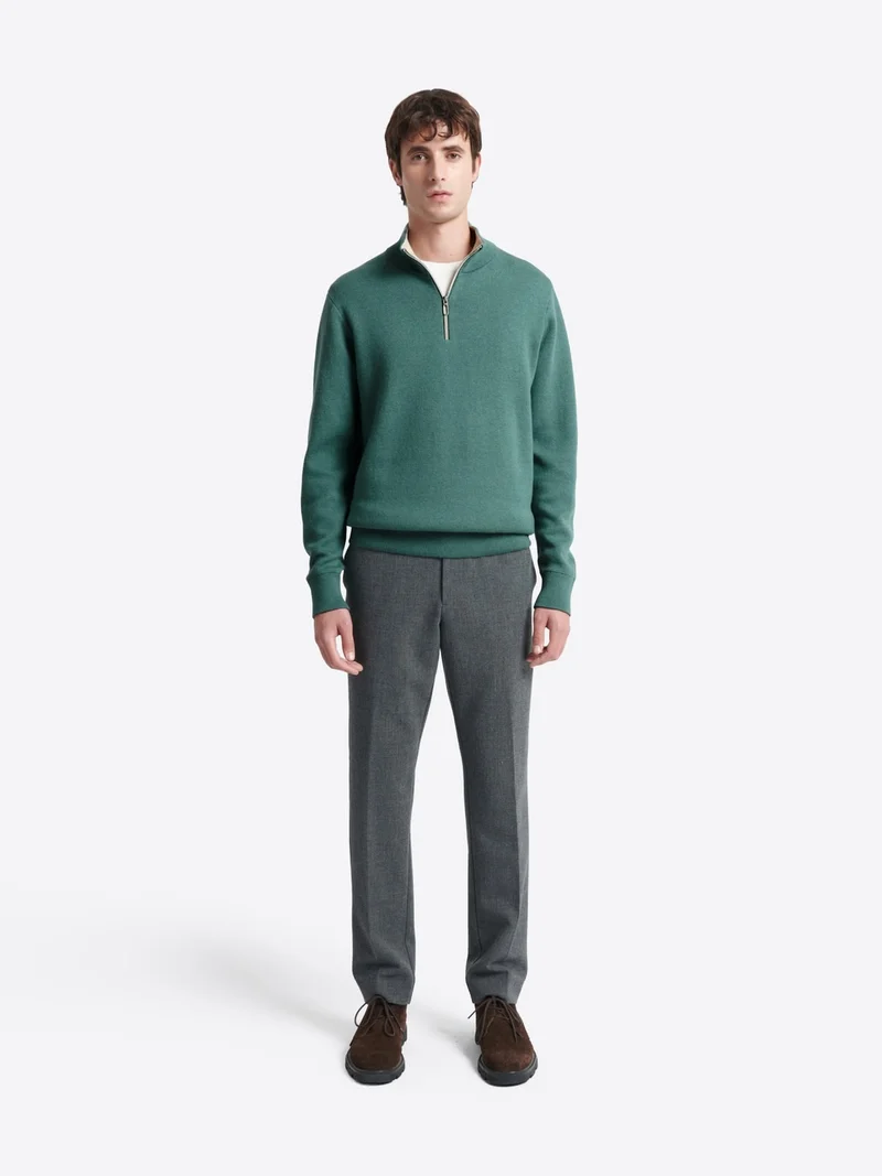 Pull col montant en coton cachemire