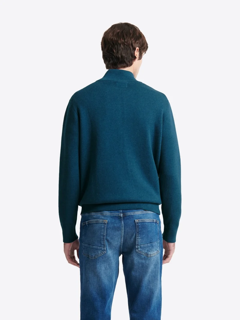 Pull col montant en coton cachemire