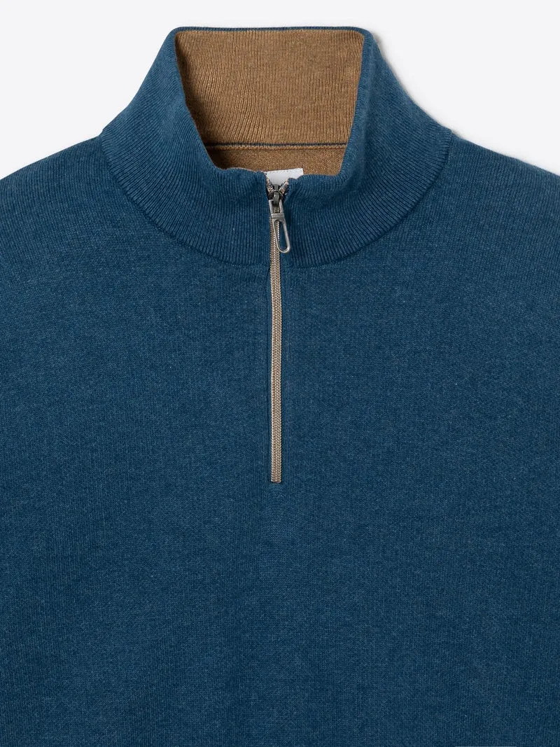 Pull col montant en coton cachemire