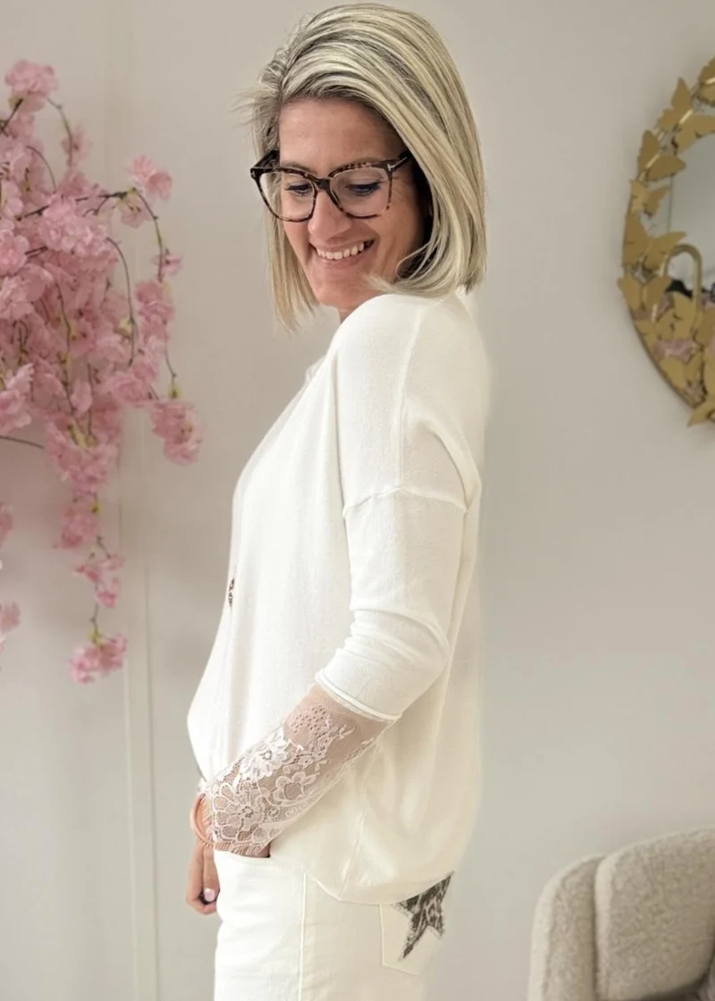 Pull Sophie blanc