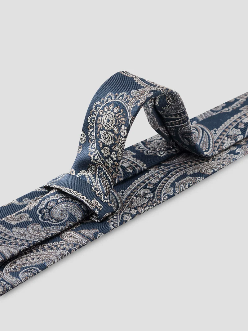 Cravate en soie mélangée à motifs