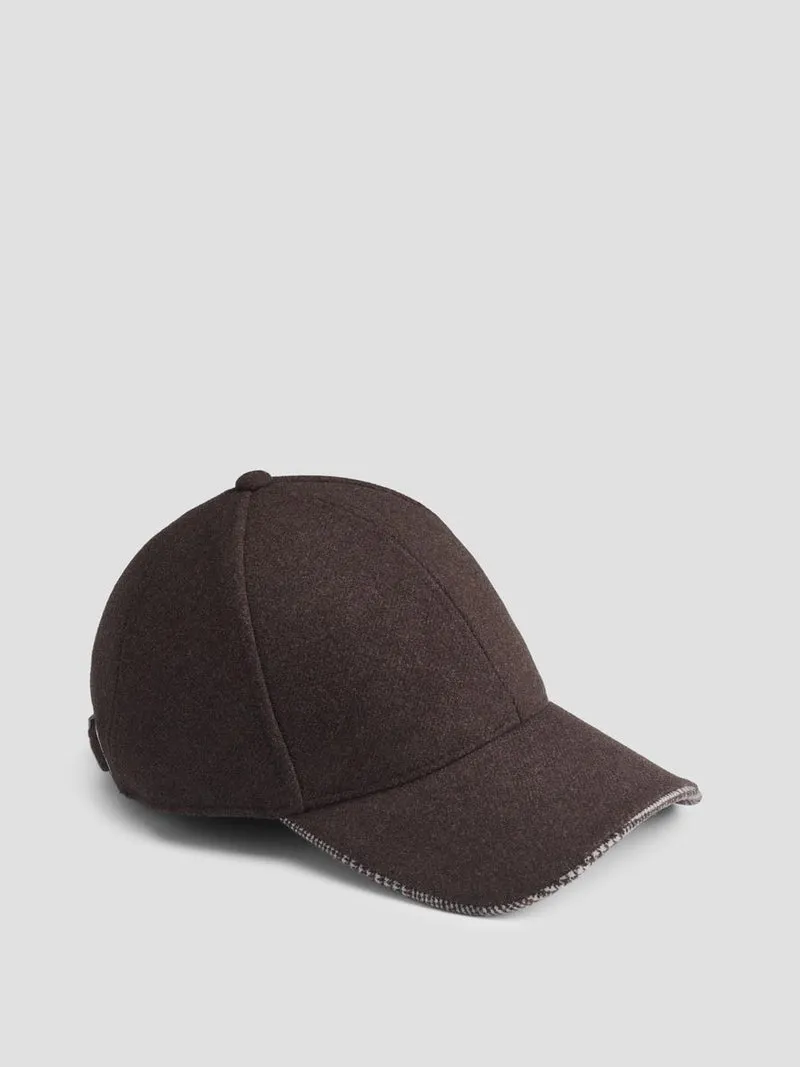 Casquette baseball en laine mélangée