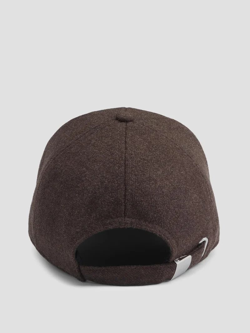 Casquette baseball en laine mélangée