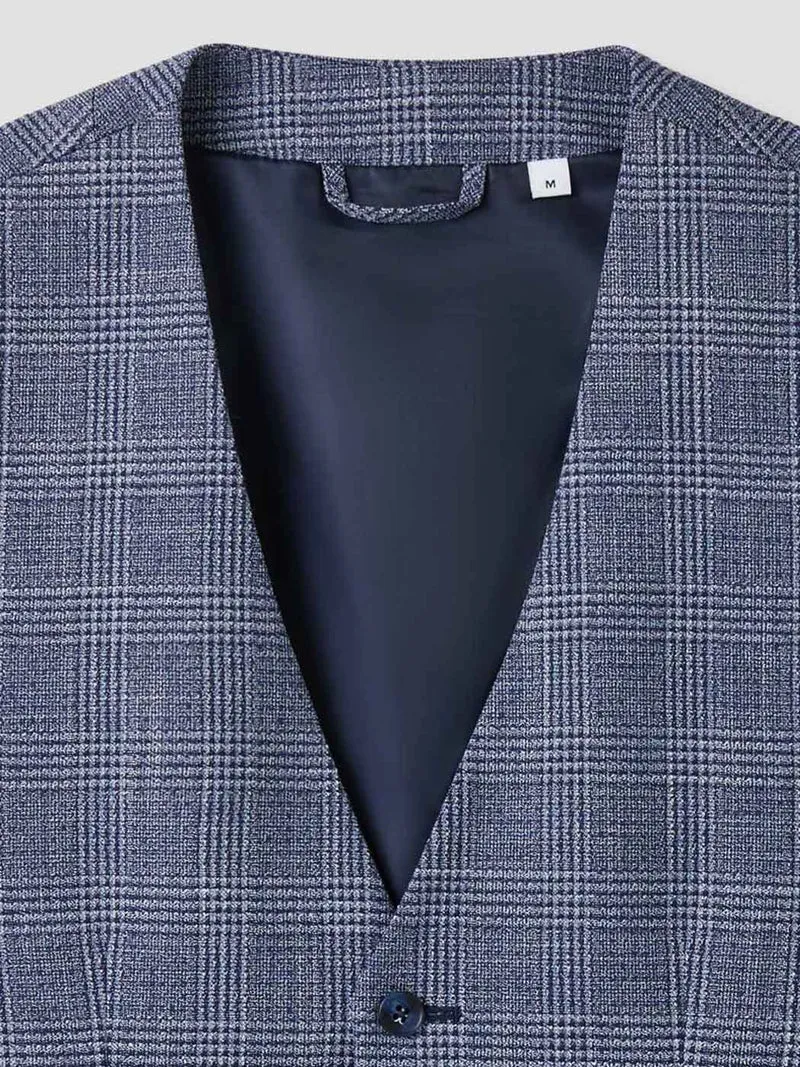 Gilet de costume à carreaux