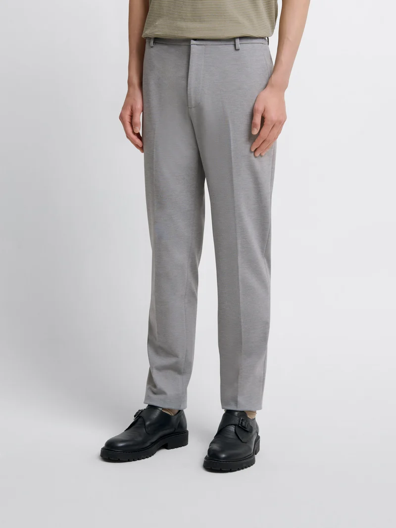 Chino à pinces taille semi-élastiquée