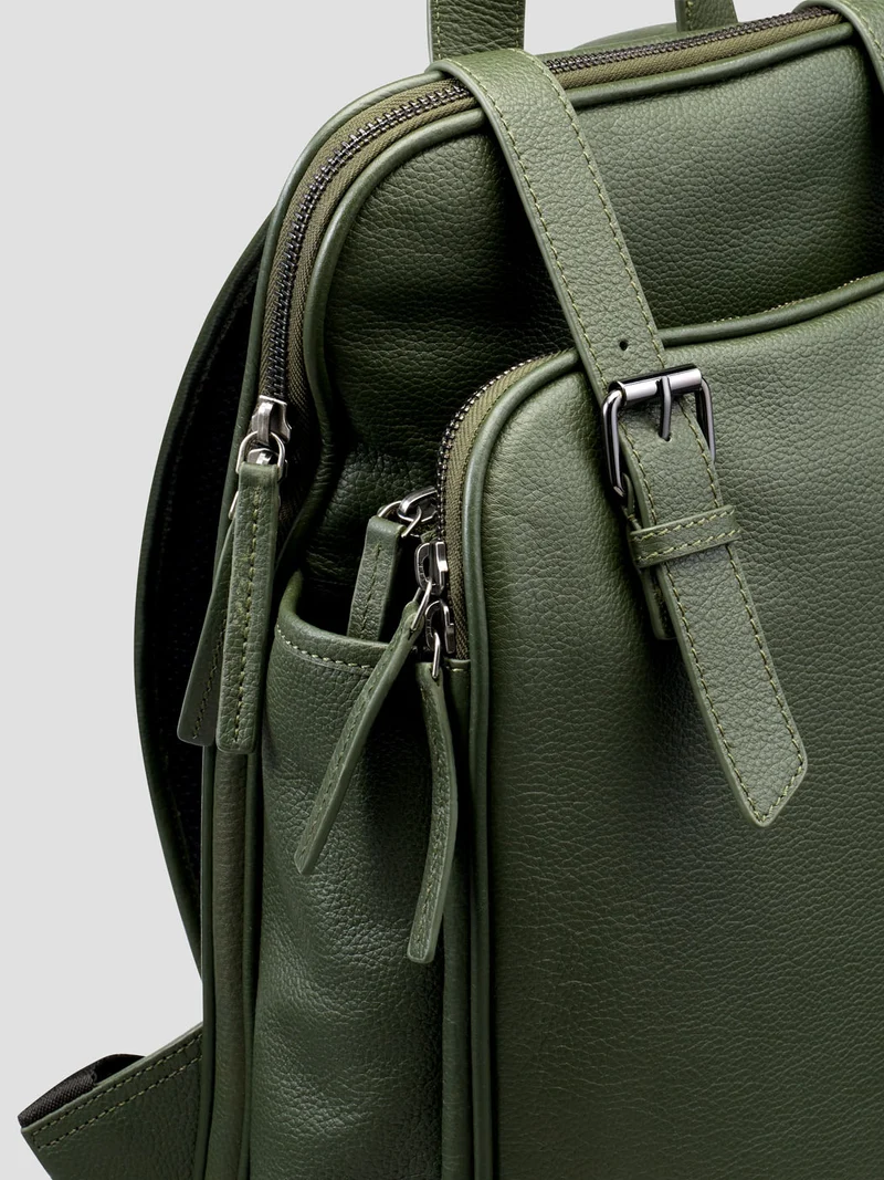 Sac à dos en cuir multi compartiments