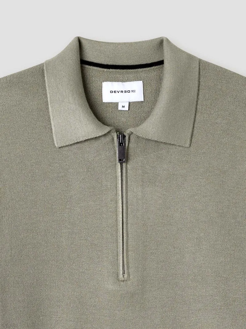 Pull col polo zippé en viscose certifiée