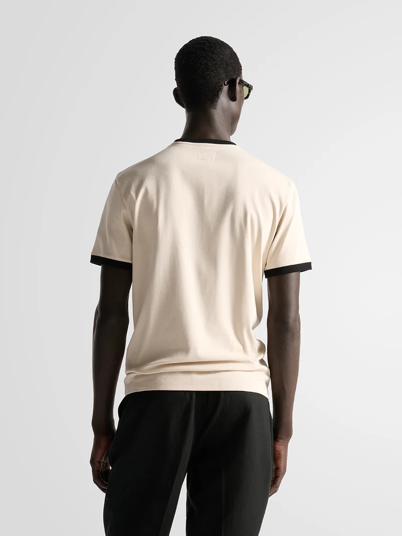 T-shirt col rond contrasté - L'atelier