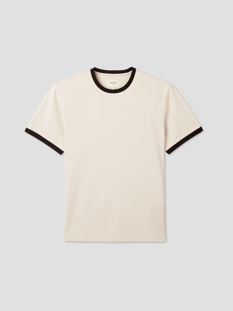 T-shirt col rond contrasté - L'atelier
