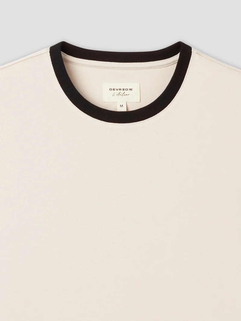 T-shirt col rond contrasté - L'atelier