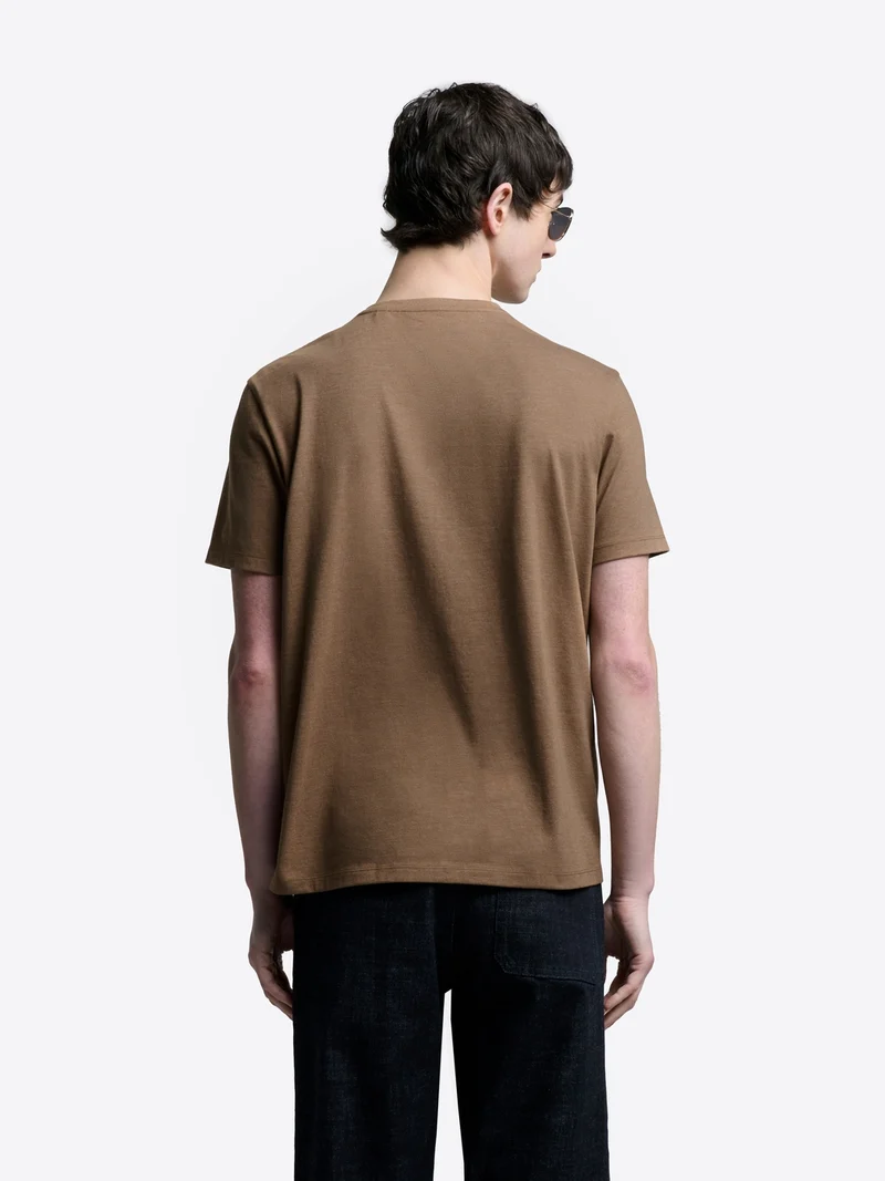 T-shirt col V mélange coton Supima®