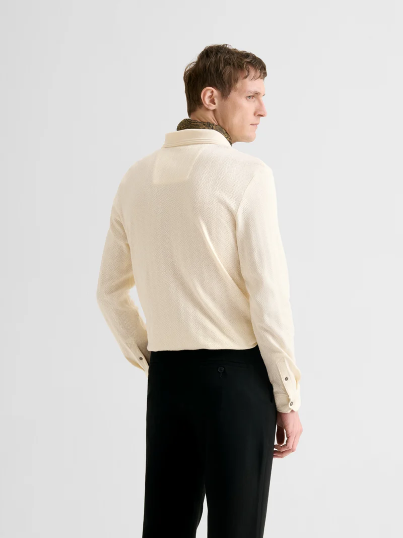Polo boutonné en coton