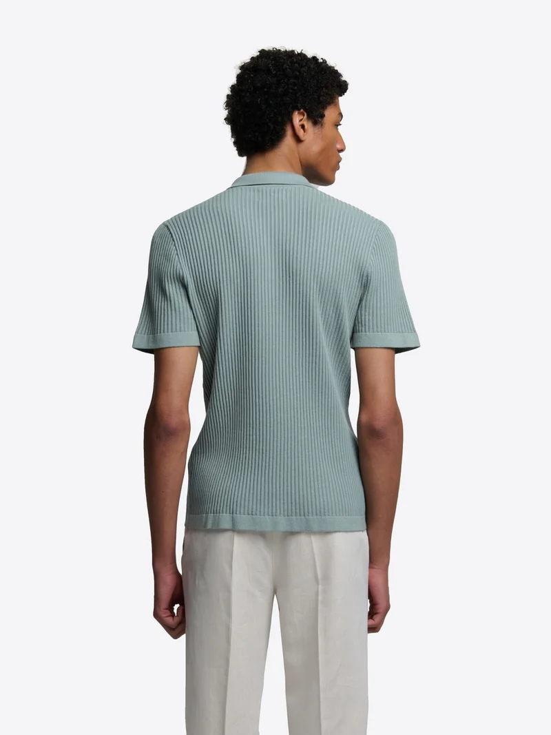 Polo maille boutonné en coton