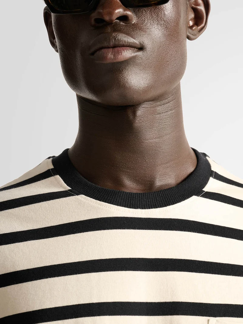 T-shirt col rond marinière - L'atelier