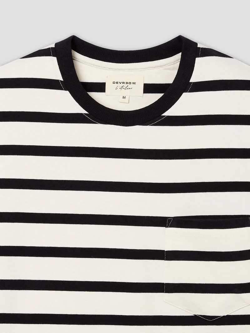 T-shirt col rond marinière - L'atelier
