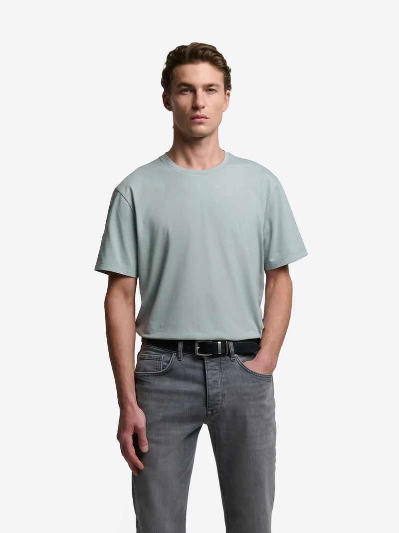 T-shirt col rond mélange coton Supima®