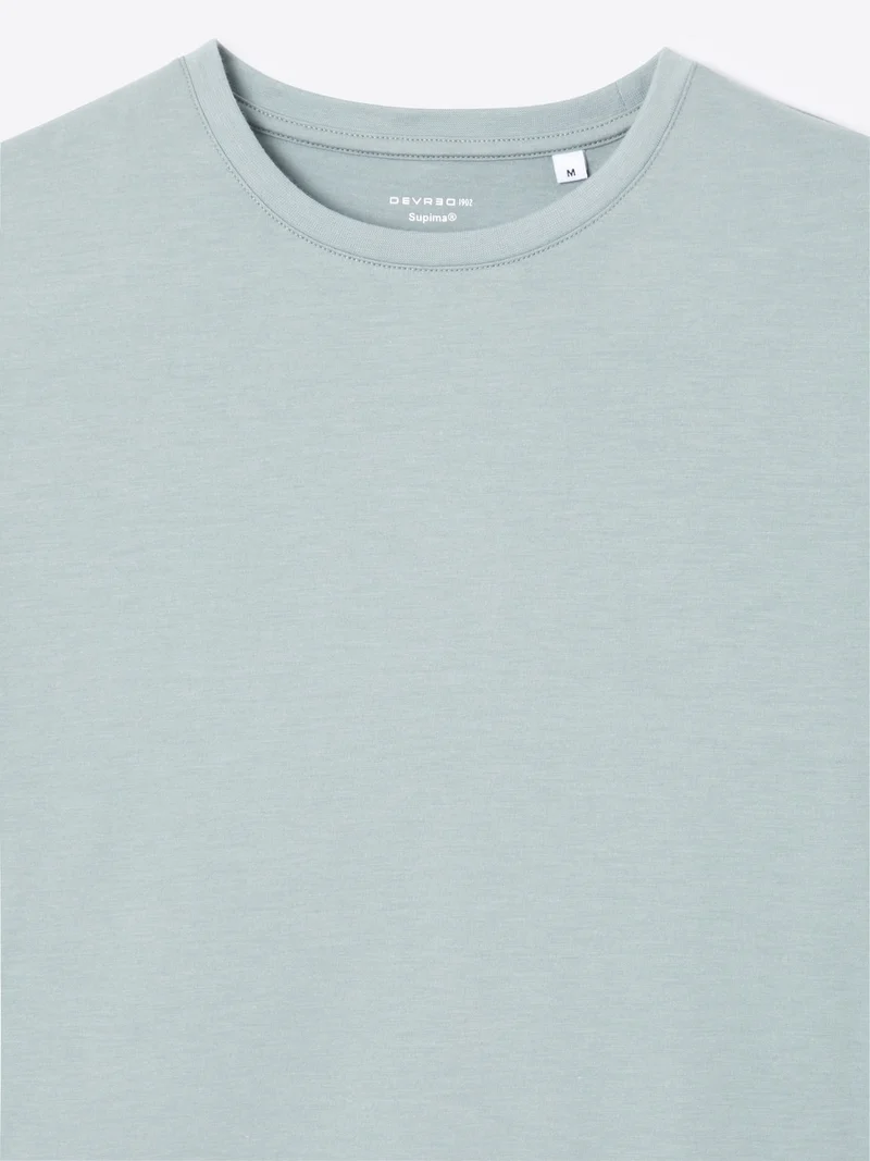 T-shirt col rond mélange coton Supima®